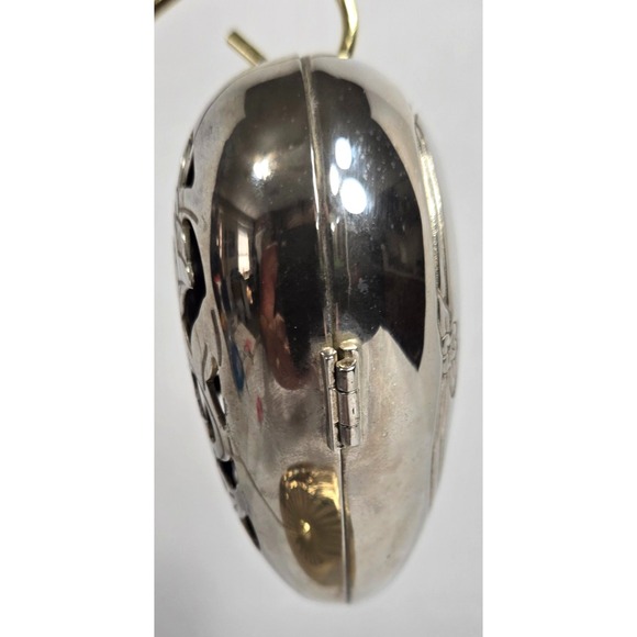 Lenox Vtg. Kirk Stieff Collection Silver Plated Heart Shaped Hinged Trinket Box - Picture 9 of 12